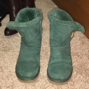 Dark green UGG boots